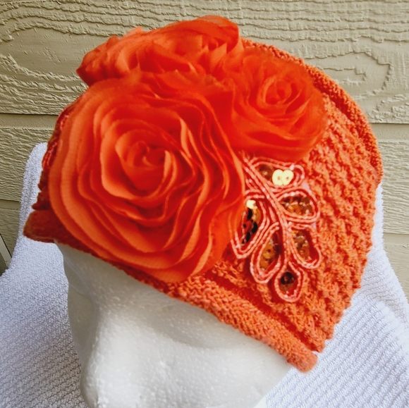 Crochet Earwarmer sequin knit Headband - Picture 4 of 7